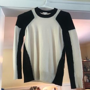 Black/white 100# Cashmere sweater